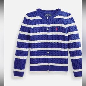 Polo by Ralph Lauren Blue and White Striped Sweater +Skirt